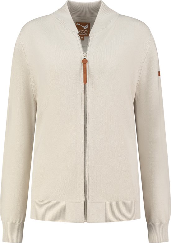 MGO Indy - Cardigan Femme Maille Fine - Beige - Taille 3XL