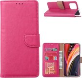 Multimedia & Accessoires PU Lederen Wallet Book Case Hoesje geschikt voor Apple iPhone 15 Pro Max – Roze - Portemonnee – Met Stand – Kaarthouder – Pasjes Houder – Magneet Sluiting – Bookcase