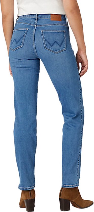 Wrangler Straight Dames Straight Fit Jeans Blauw - Maat W27 X L32