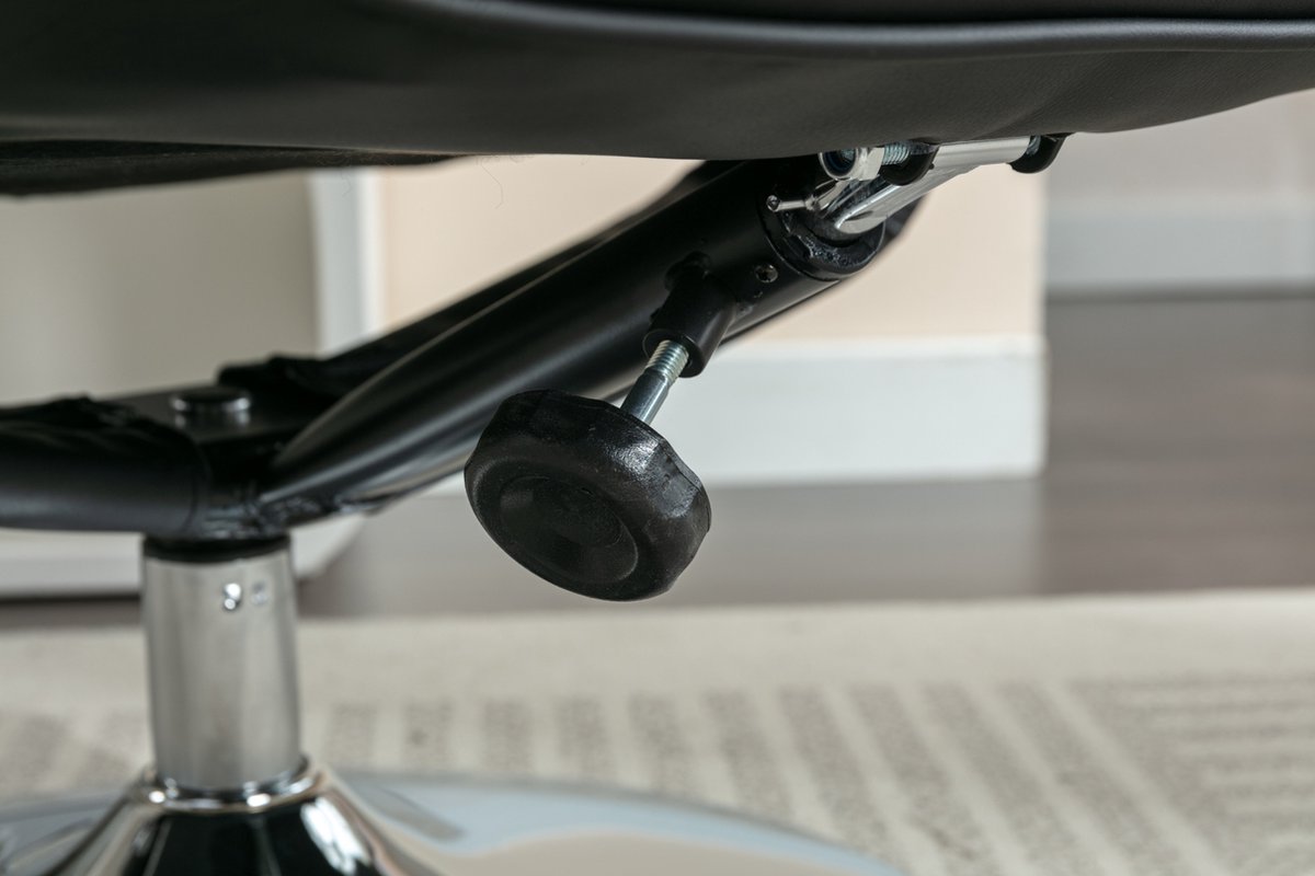 Afbeelding 2 van Merax Massage Fauteuil Draaibaar met Voetenbank Zwart