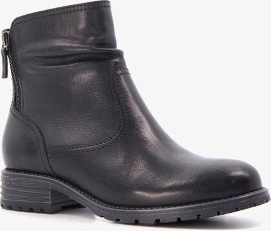 Hush Puppies leren dames enkellaarsjes zwart - Maat 41 | bol