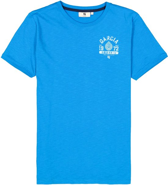 GARCIA Heren T-shirt Blauw - Maat XXL