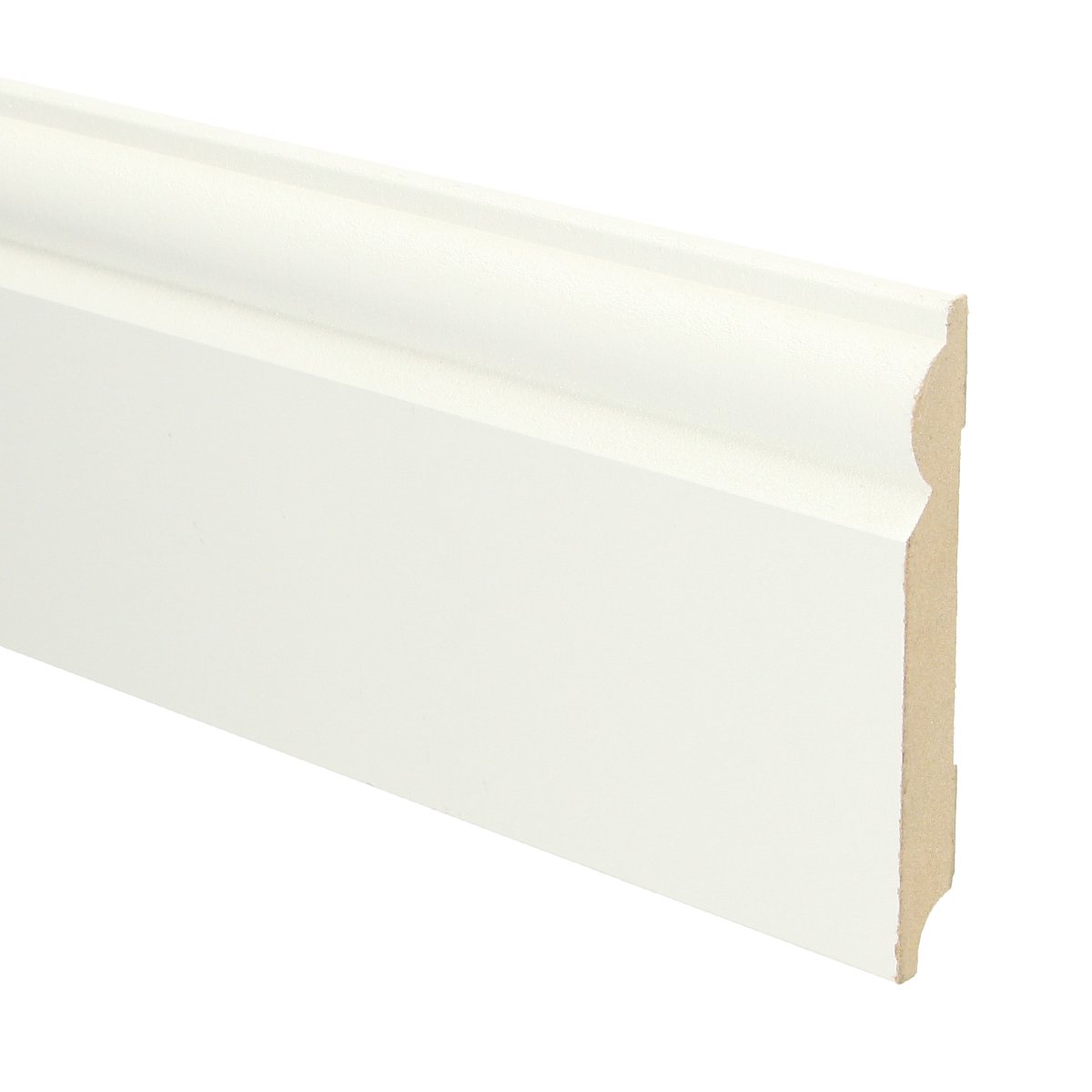 Sfeerplinten - MDF Barok Plint - 120x15mm - Wit Voorgelakt RAL 9010 - Bundel 5 stuks - Lengte 2.4m - Voordelige Hoge Plinten - Eenvoudige installatie met montagekit of spijkers - Woodstep