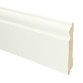 Sfeerplinten - MDF Barok Plint - 120x15mm - Wit Voorgelakt RAL 9010 - Bundel 5 stuks - Lengte 2.4m - Voordelige Hoge Plinten - Eenvoudige installatie met montagekit of spijkers - Woodstep