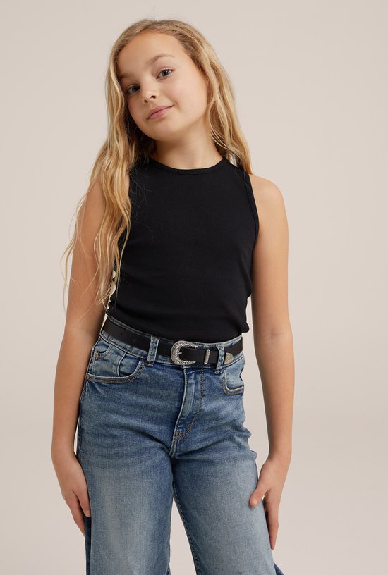 WE Fashion Meisjes singlet van ribstof bol