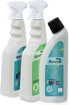 Anura Badkamer Voordeelverpakking-WC Reiniger-Badkamerreiniger-Glasreiniger