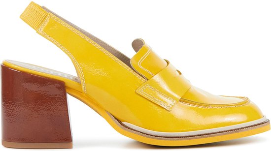 Pertini Escarpins / Chaussures Femme - Cuir - Geen de hauteur 2 cm cm - 32578 - Jaune - Taille 39,5
