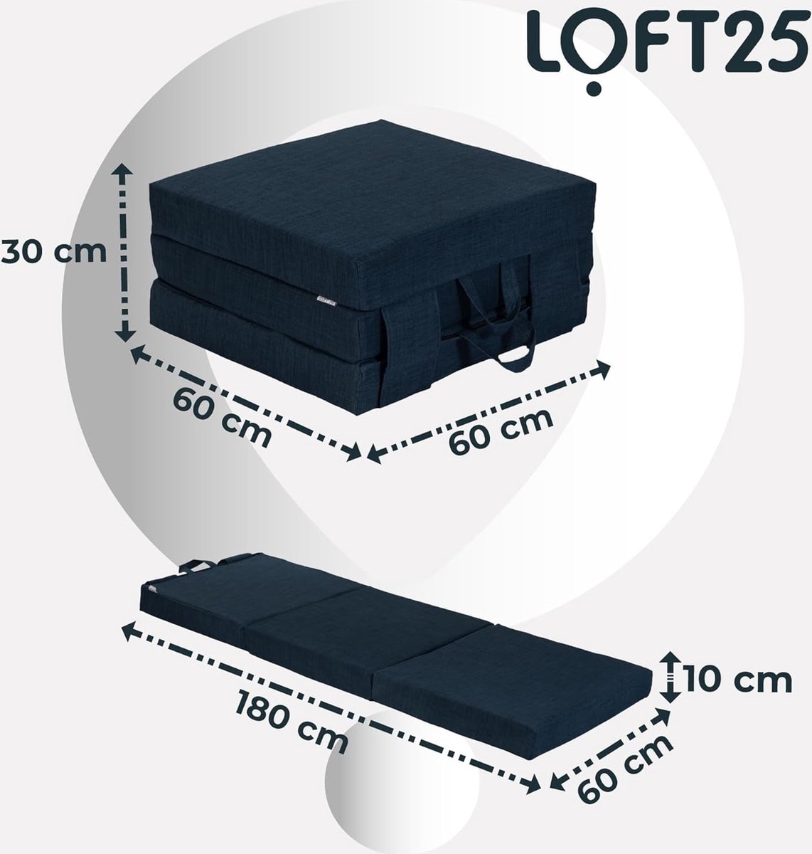 Op Maat Gemaakte Schuim Opvouwbare Matras, Vouwmatras Eenpersoons Futon Vloer Bed, Reizen Camping Draagbare Opvouwbare Logeermatras met Afneembare