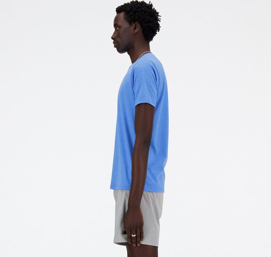 New Balance Heathertech T-Shirt Chemise de sport pour hommes - Blauw OASIS HEATHER - Taille 2XL