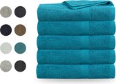 Dreamhouse Handdoek - Set van 5 - 100% Katoen - 70x140 - Zee Blauw