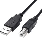 Câble Printer DrPhone PK2 USB 2.0 – Port A mâle vers B mâle – Avec Ring magnétique - 1M - Zwart