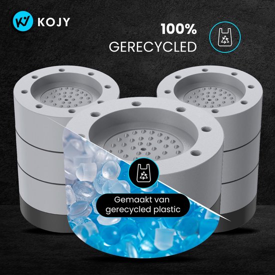 KOJY Wasmachine dempers - Wasmachine Verhoger - Stapelbaar - geschikt voor wasmachine en wasdroger - KOJY