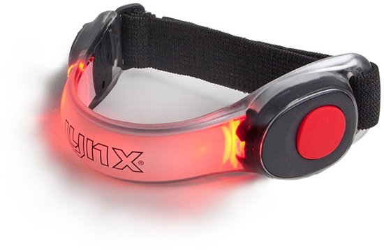 Lynx® - Hardloop verlichting - Hardloop lampjes inclusief batterijen - LED verlichting om je arm - Running light - safety sport armband - Lampje Hardlopen - Reflecterende armband - Water resistant - Kleur: Rood — afbeelding 2