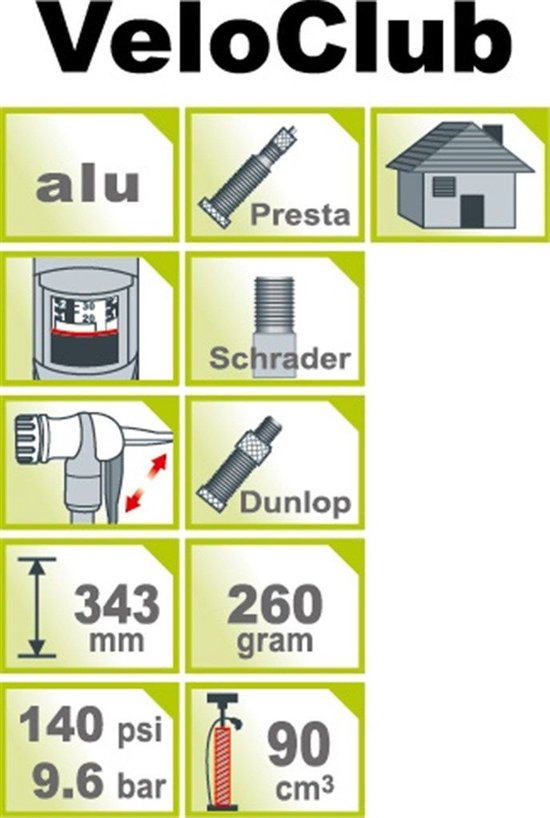 Hogedruk mini voetpomp IceToolz 240A351 met drukmeter — afbeelding 2