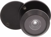 AMIG deurspion/kijkgat - 1x - zwart - deurdikte 15 tot 25mm - 160 graden kijkhoek - 14mm boorgat