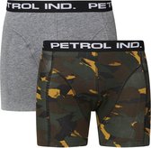Petrol Industries - Heren 2-pack Boxershorts Petrol Logo Camouflage - - Maat M