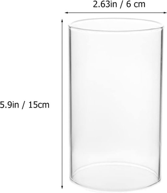BESPORTBLE 4 stuks glazen cilinders, kandelaars, glazen kandelaar, glazen cilinder, windlicht, kandelaar, glas, theelichtglas, kandelaars voor bruiloft, middenstukken, tafeldecoratie, 10 cm