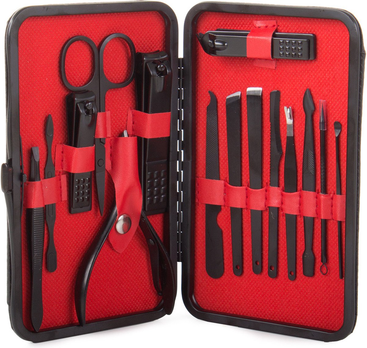 Luxe Draagbare Manicure Pedicure Set - 15-delige Roestvrijstalen Tools voor Professionele Nagelverzorging Onderweg