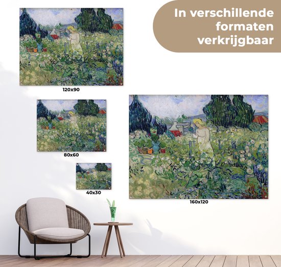 Décoration de Jardin Marguerite Gachet dans le jardin - Peinture de Vincent van Gogh - 40x30 cm