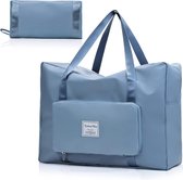 Handbagage tas - Opvouwbare reistas, bagagetas, grote weekendtas, vakantietas - Dames tas - Tas voor Vrouwen - Blauw - Schoudertas