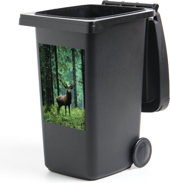 Container sticker Hert - Bos - Bomen - Dieren - Natuur - 40x60 cm - Kliko sticker