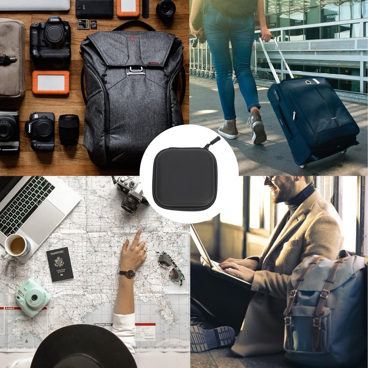 Mini reis organizer, opbergdoos voor elektronische accessoires, kan USB