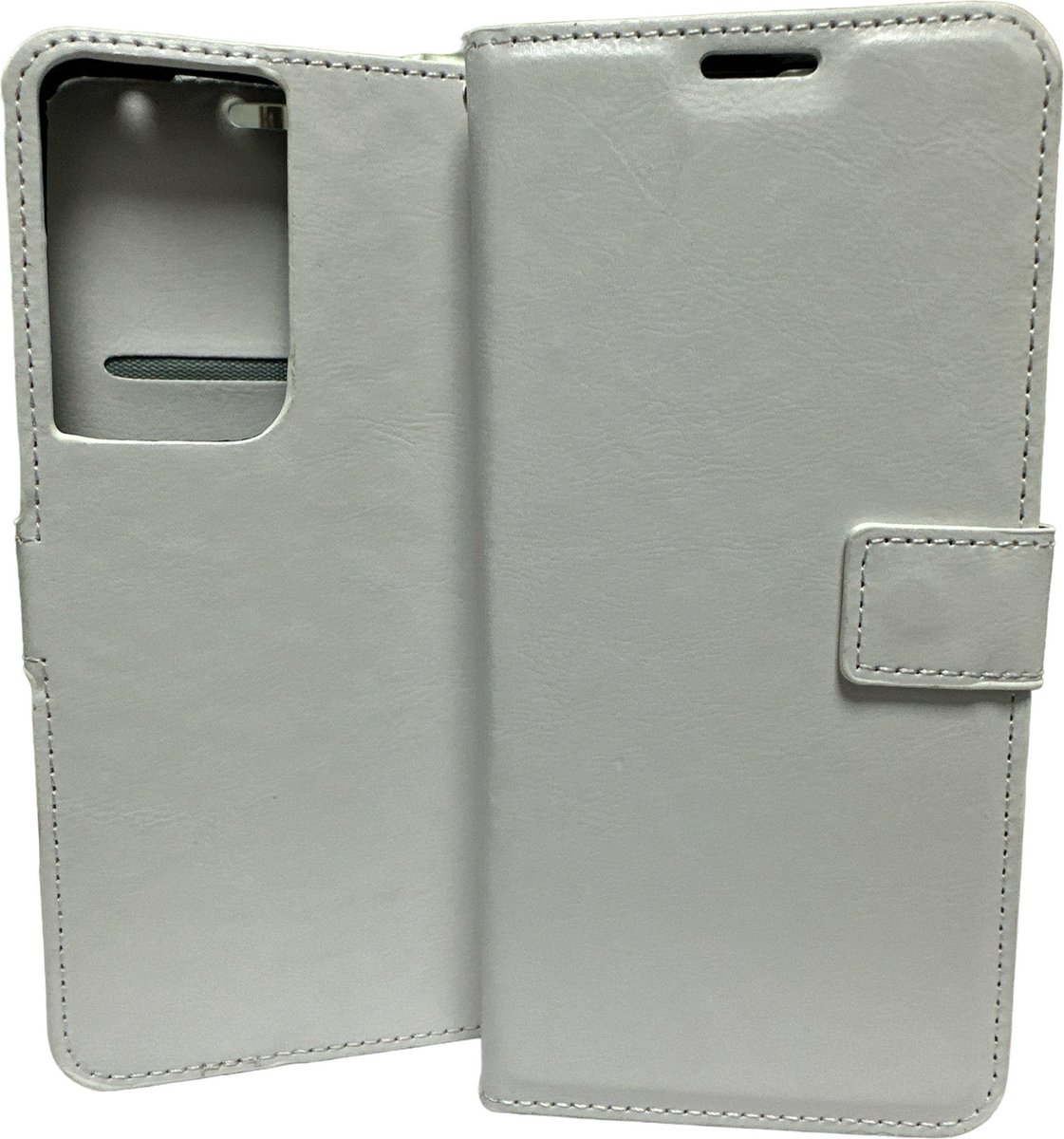 Portemonnee Book Case Hoesje Geschikt voor: Samsung Galaxy S21 Ultra - wit