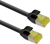 Ultra slim Patchkabel S/FTP Cat 6A zwart 10 M - Netwerkkabel - Computerkabel - Kabel