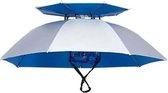 Avoir Avoir®-Chapeau parapluie- Blauw-Couleur argent-Conception double couche-Diamètre x cm- Protection contre la pluie et le soleil-Activités sportives en plein air