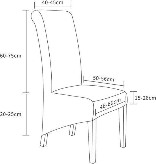 housses de chaise chaises de salle à manger 56D x 60W x 75H centimètres