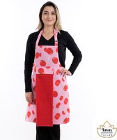 Tulipa Master Keukenschort met Handdoek Tomaten Professioneel Verstelbaar Kookschort BBQ Schort Horecakwaliteit Schorten voor vrouwen One Size Fits All