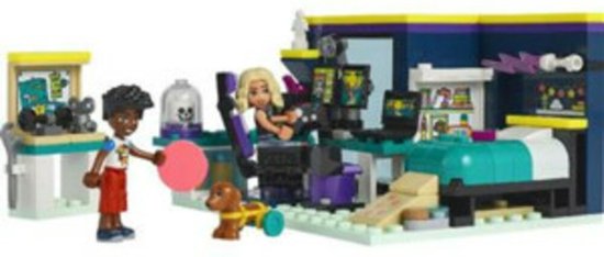 LEGO Friends speelset: Nova's kamer met minipoppetjes, hond en accessoires.