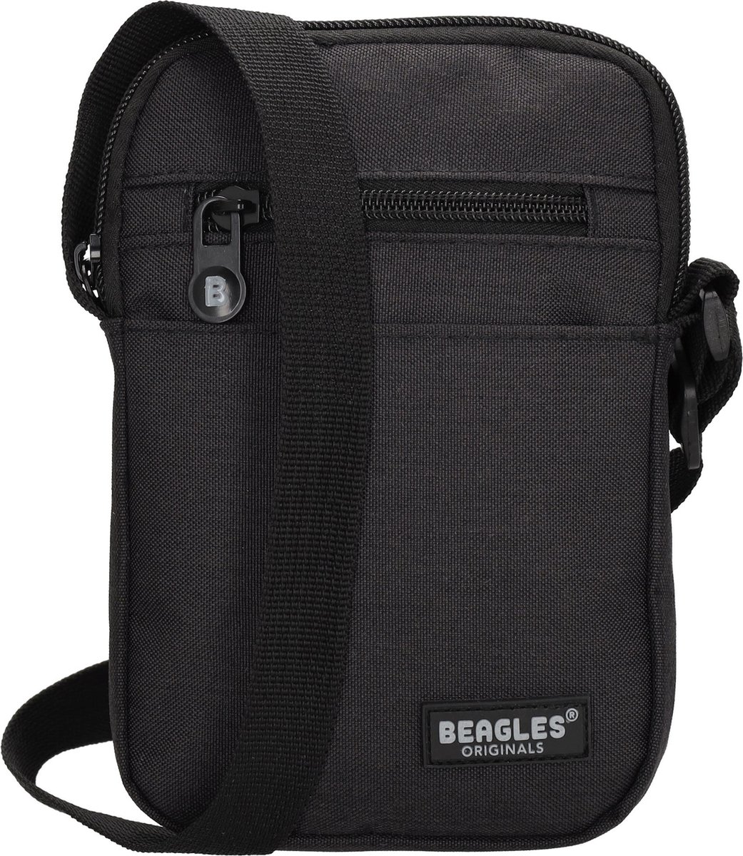 Beagles Originals Kyoto Crossbody Schoudertasje Handig voor Telefoon - Zwart