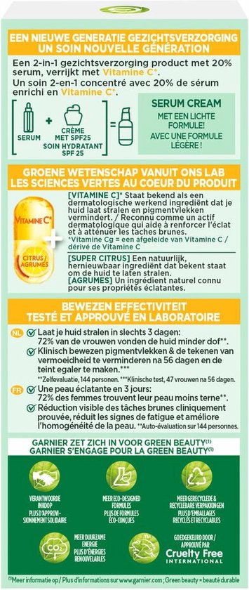 Garnier SkinActive - Serum Cream met Vitamine C* en SPF 25 - 50ml - Garnier