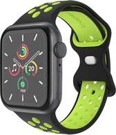 iMoshion Sport⁺ bandje geschikt geschikt voor Apple Watch Series 1 / 2 / 3 / 4 / 5 / 6 / 7 / 8 / 9 / SE - 38 / 40 / 41 mm - Maat S/M - Black Volt