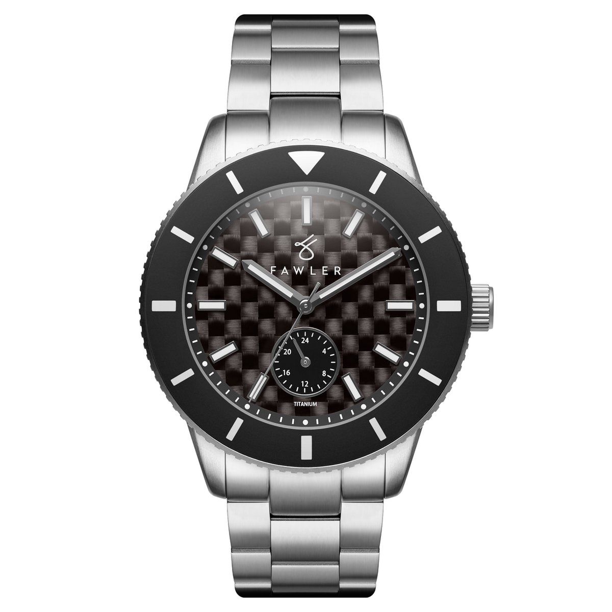 Fawler Makalu Limited-Edition Geborsteld Titanium Carbon Fibre Duik Horloge voor Mannen