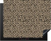 KitchenYeah® Inductie beschermer 65x52 cm - Panterprint - Zwart - Bruin - Patronen - Stippen - Kookplaataccessoires - Afdekplaat voor kookplaat - Inductiebeschermer - Inductiemat - Inductieplaat mat