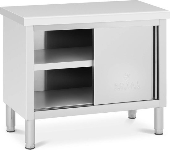 Royal Catering Werktafel met deur - 100 x 50 cm - 330 kg Draagkracht - Royal Catering