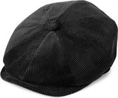 Fawler Spicchi Fido zwarte fluwelen flat cap voor heren