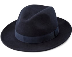 Alessandria Blauwe Wollen Fido Fedora
