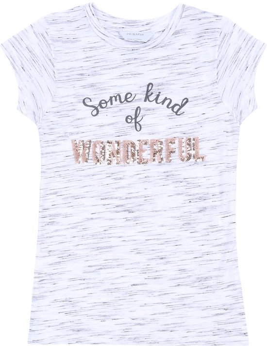 Wit en grijs gemêleerd T-shirt/shirt Prachtig
