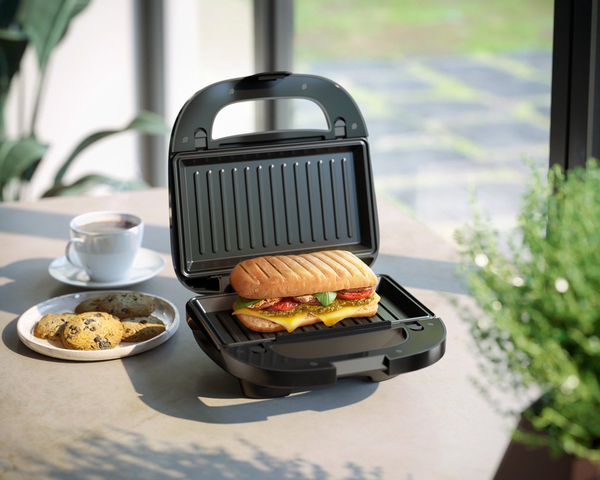 Philips 5000 Sandwichmaker - 3 platen, 750W, antiaanbaklaag thumbnail 5