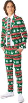 OppoSuits Festive Green - Tiener Pak - Kerst Outfit - Groen - Maat 12 Jaar