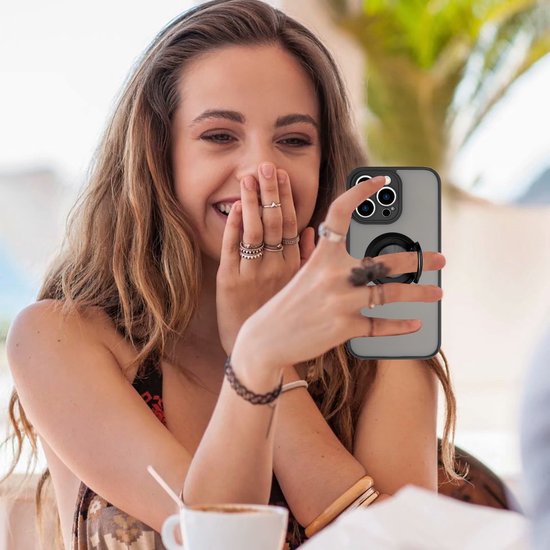 Coque de téléphone avec anneau magnétique standard - Coque en silicone Adapté pour : Apple iPhone 11 Pro Max - Vert