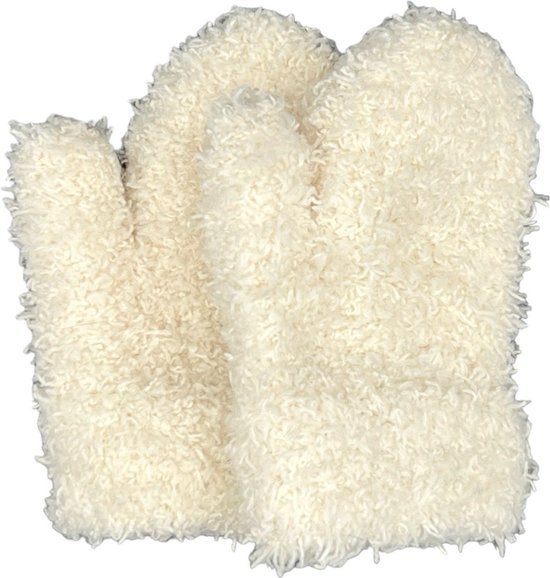 Wanten - handschoenen - baby - teddy - winter - warm - creme