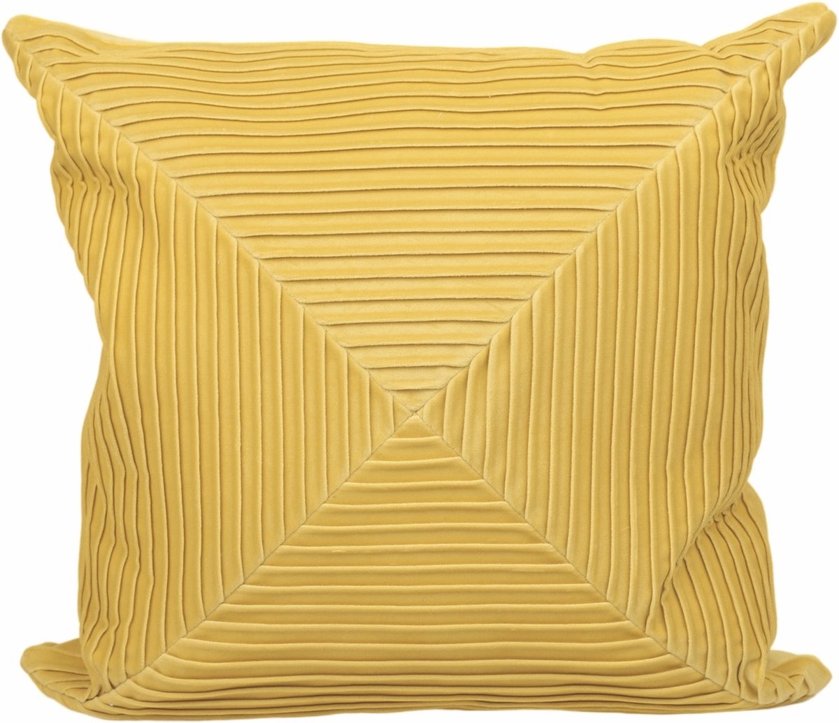 House of Nature Sierkussen Prata geel 45x45cm