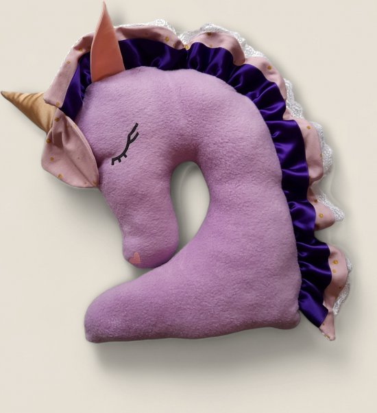 Unicorn kussen paars
