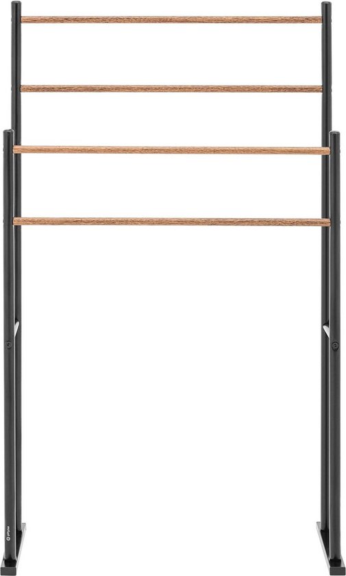 FORS Handdoekhouder Handdoekrek Zwart Handdoekstang Badkamer 28cm