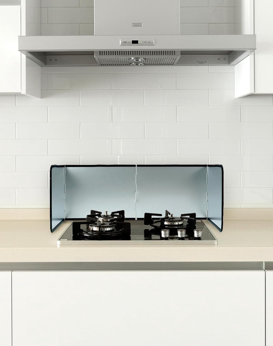 Melko Spatbescherming/kookplaat van glas, voor keuken, fornuis, tegels, 6 mm ESG veiligheidsglas, keukenachterwand, incl. schroeven, 80 x 50 cm, helder glas