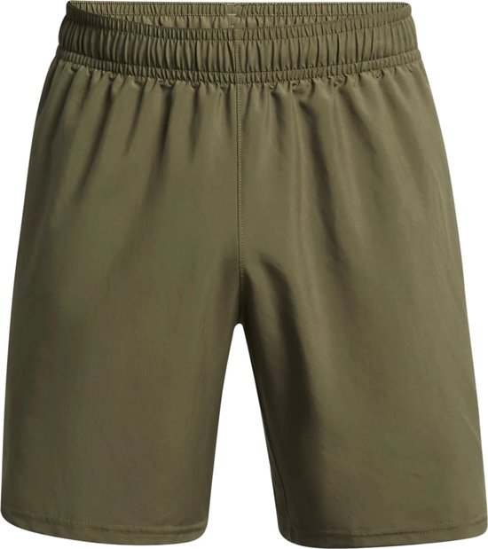 Legergroene shorts met elastische tailleband